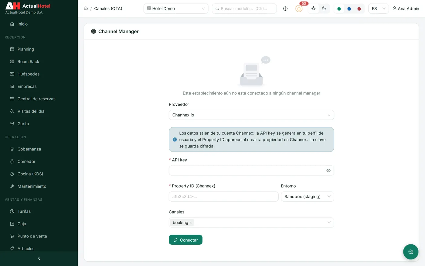 Channel manager de ActualHotel